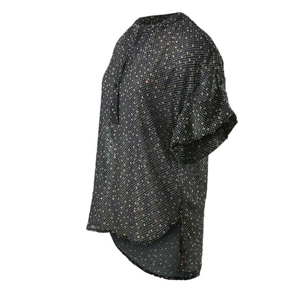 CABI #239 Sheer Black Swiss Polka Dots Blouse sz S - Picture 2 of 14